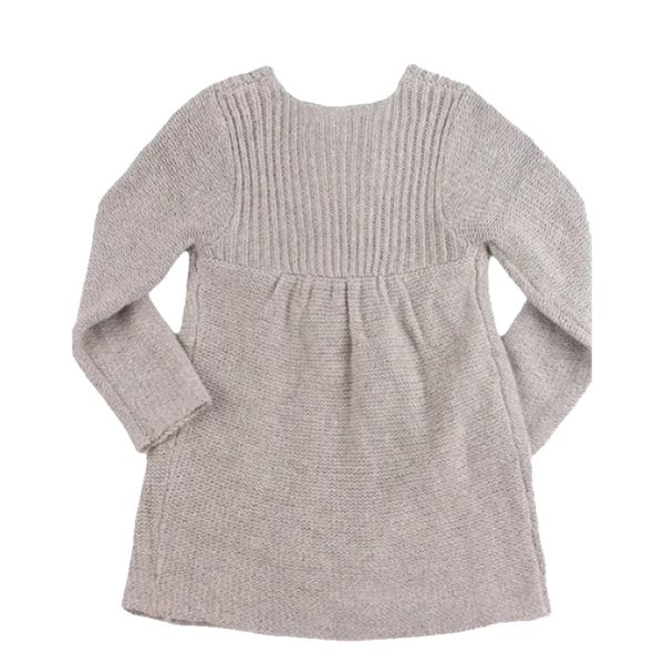 Girls Turn-Down Pleated Chest Sweater