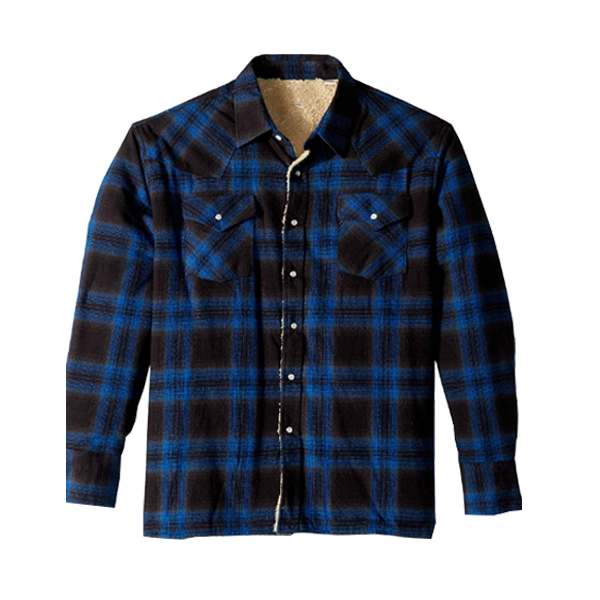 Men’s Sherpa Lined Flannel Shirt Jacket