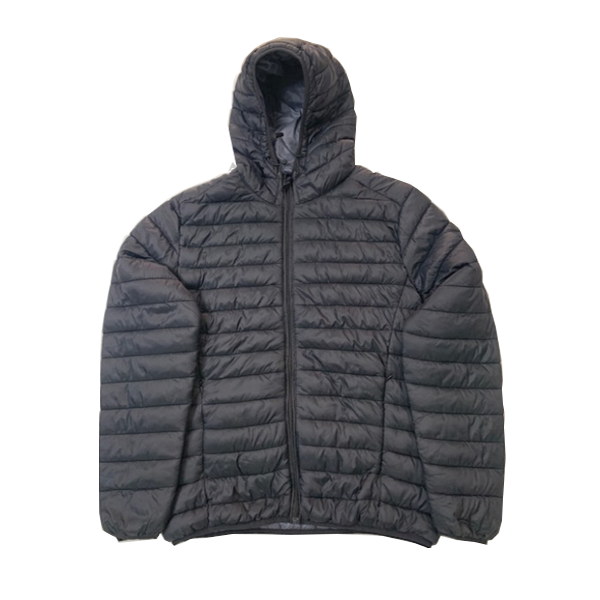 Men’s Polyester Quilted Zips Through Hoodie Jacket