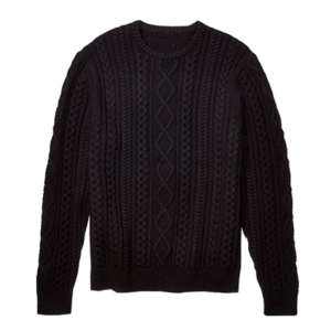 Men’s Crewneck Cable Cotton Sweater